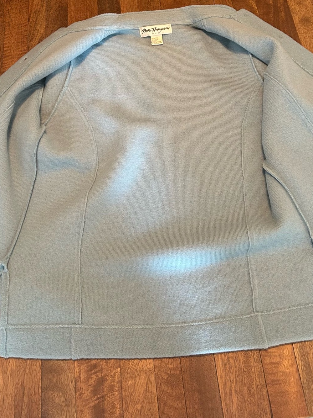 Norm Thompson Baby Blue Wool Coat - Picture 13 of 15